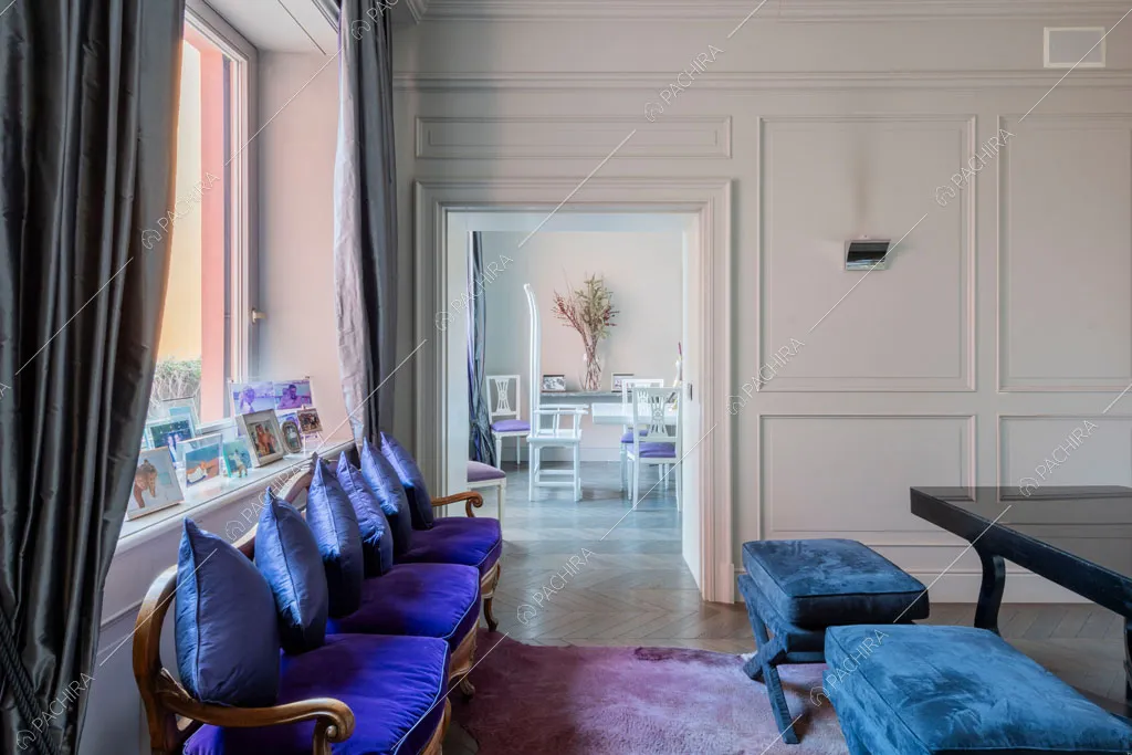 Salotto della villa Espero, location in stile contemporaneo a Roma