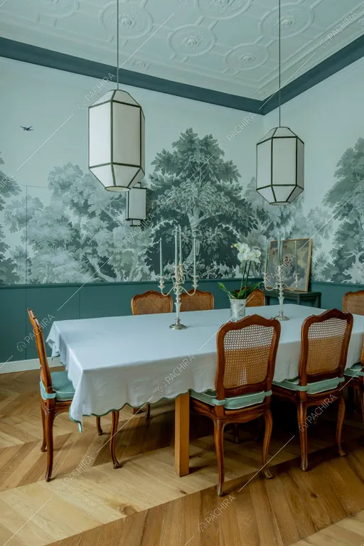 Sala da pranzo dell'appartamento Don, location in stile contemporaneo a Milano