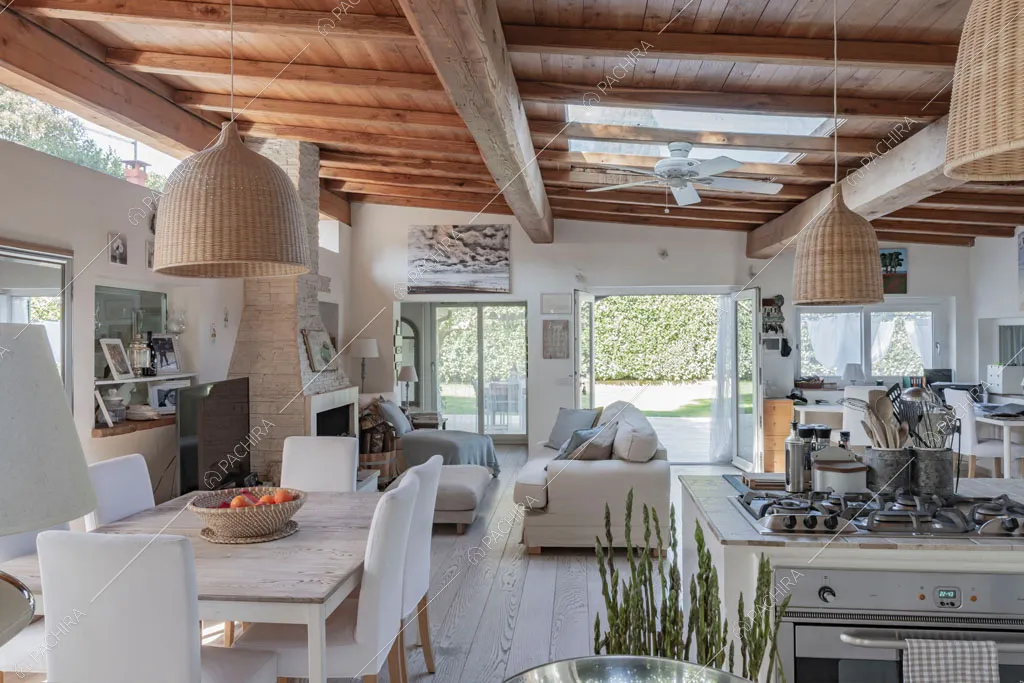 Fornelli a gas nella cucina della location Aliseo, villa in stile contemporaneo a Roma