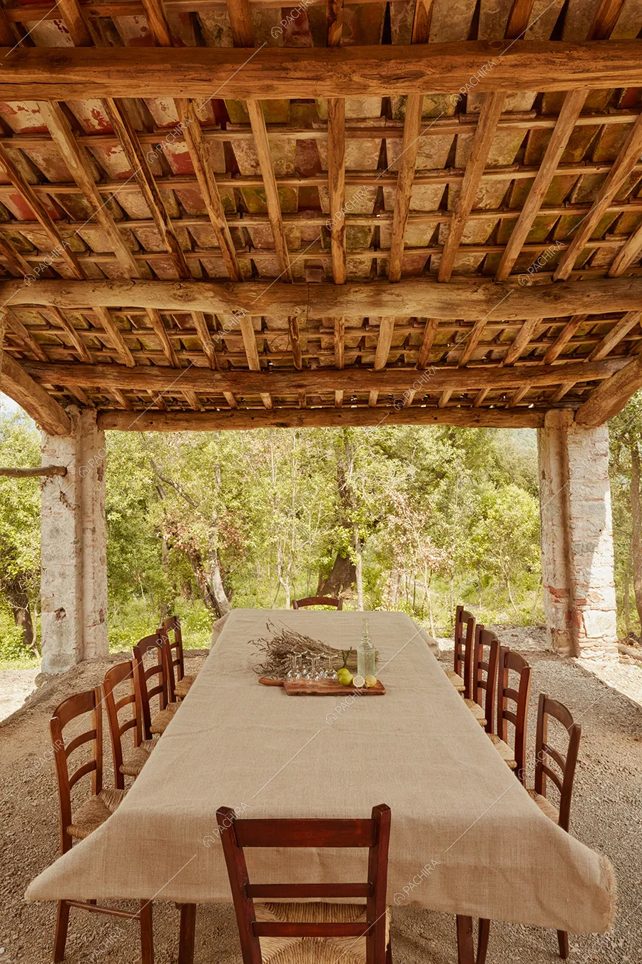 Veranda della masseria Mincio, location in stile rustico a Lucca
