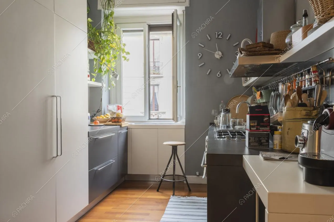 Cucina a parete della Location Bergenia