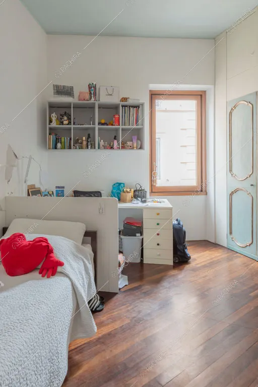 Camera da letto dell'appartamento Pancrazio, location in stile contemporaneo a Roma