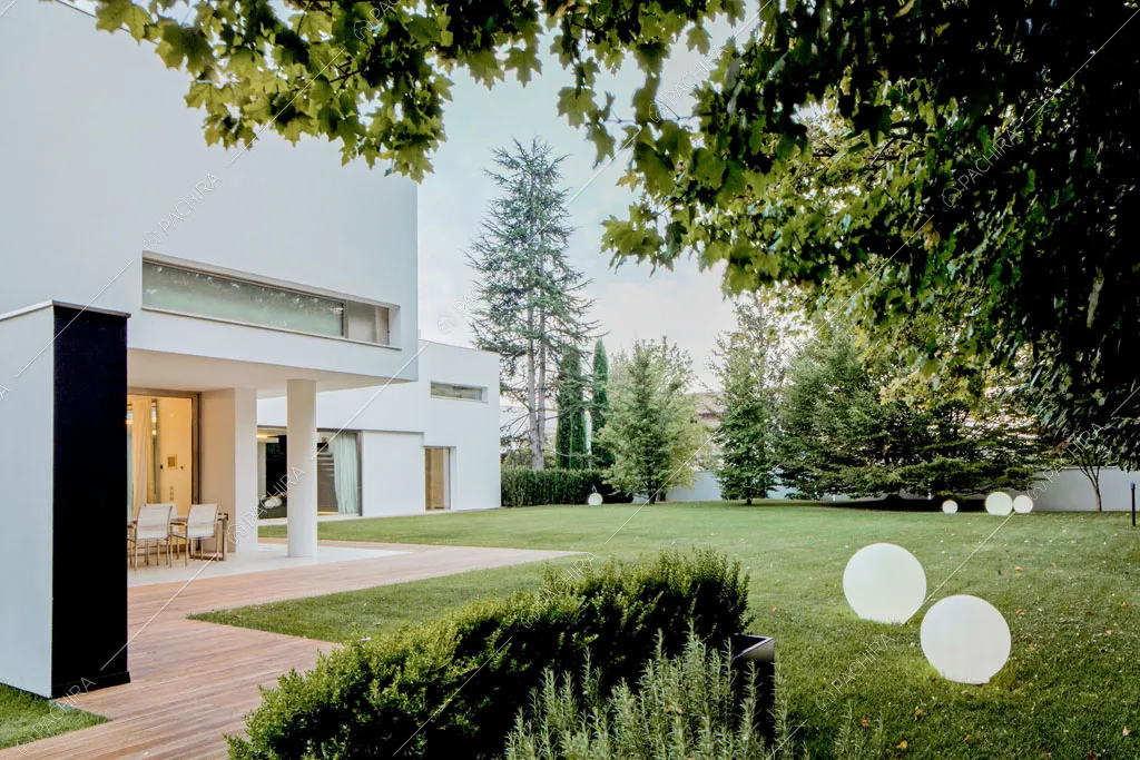 Giardino della villa Meru, location in stile contemporaneo a Padova