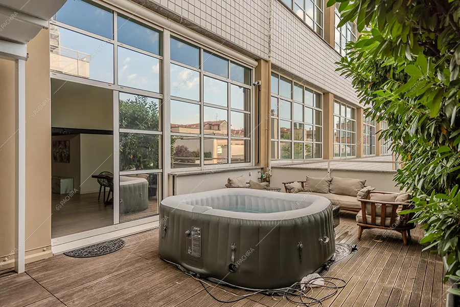 Terrazza del loft Vanadio, location in stile moderno a Milano