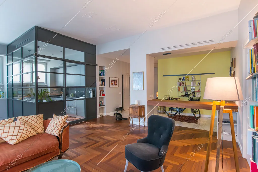 Sala dell'appartamento Grifola, location in stile contemporaneo a Roma