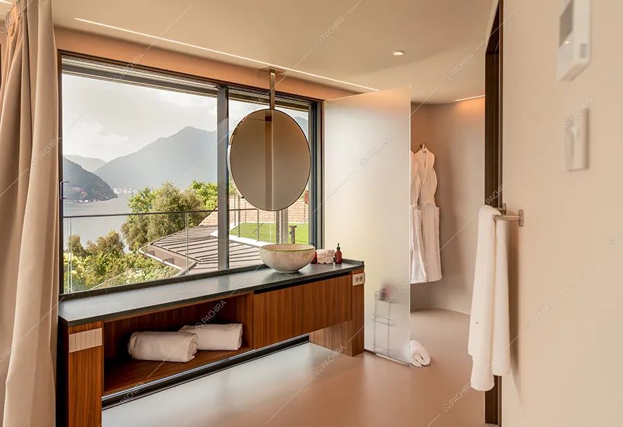 Bagno della villa Agapanto, location in stile contemporaneo a Como