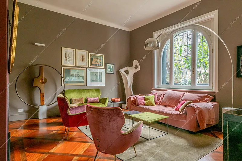 Salotto della villa Corallo, location in stile liberty a Milano