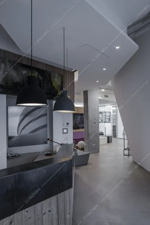 Reception dell'ufficio Buglossa, location in stile contemporaneo a Roma