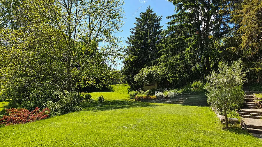 Giardino della dimora storica Cinabro, location in stile classico a Lecco