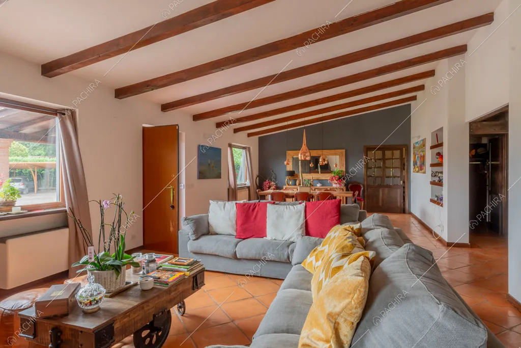 Sala della villa Ematite, location in stile rustico a Roma