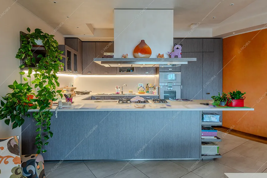 Cucina della villa Caucaso, location in stile moderno ad Alessandria