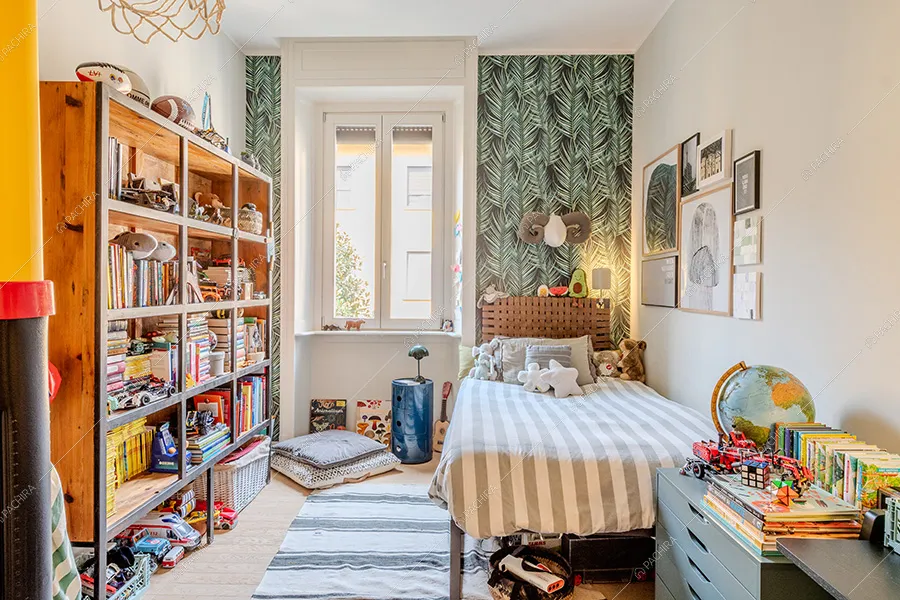 Cameretta dell'appartamento Petunia, location in stile moderno a Milano