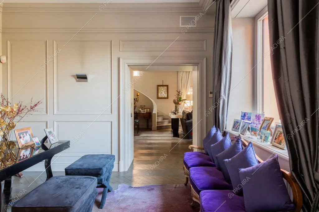 Salotto della villa Espero, location in stile contemporaneo a Roma