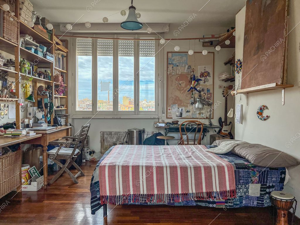 Camera da letto dell'appartamento Kuban, location in stile moderno a Roma
