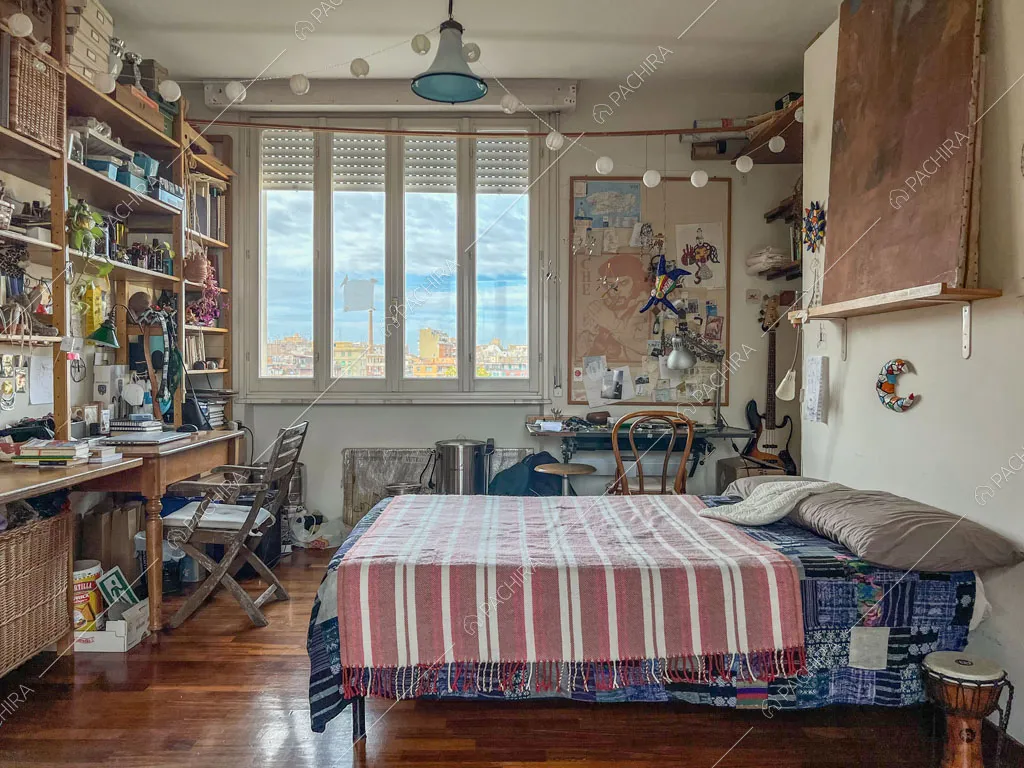 Camera da letto dell'appartamento Kuban, location in stile moderno a Roma