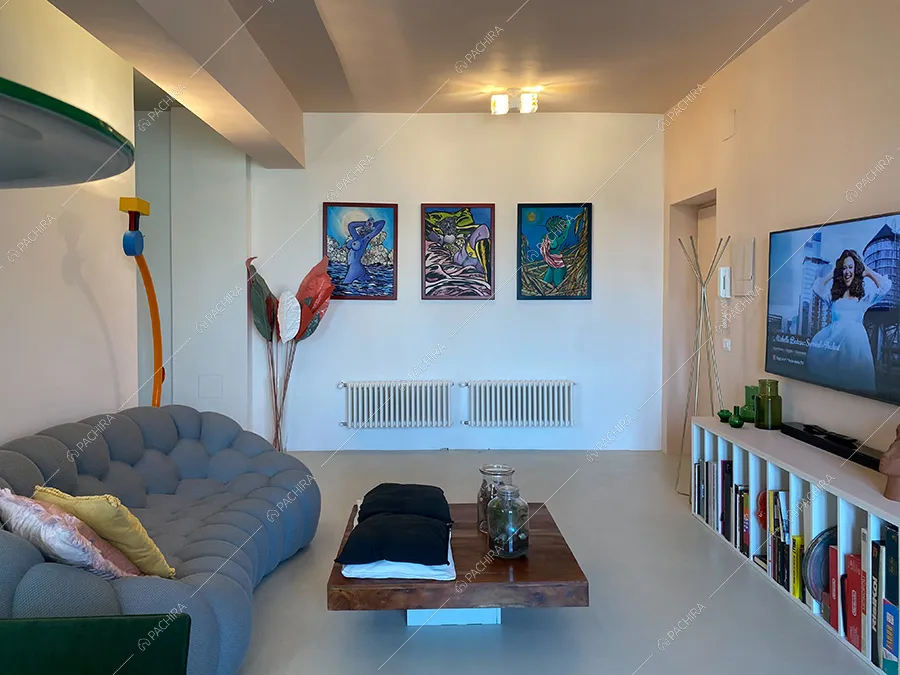 Salotto dell'appartamento moderno Goro, location per shooting a Milano