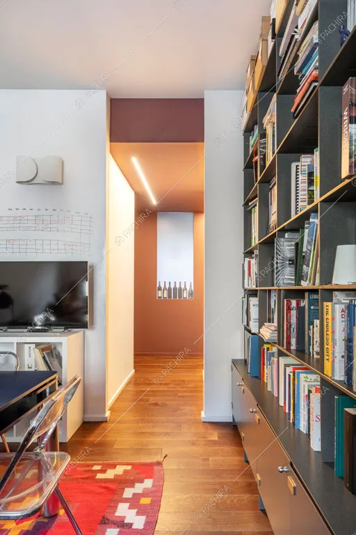 Libreria della location Castagno, appartamento in stile contemporaneo a Milano