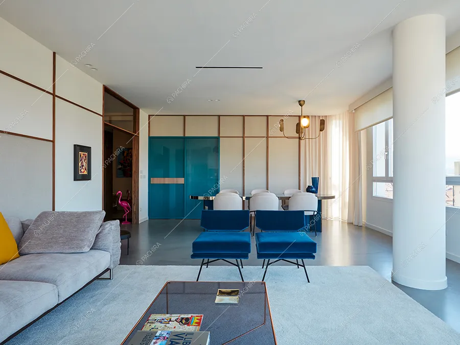 Sala dell'appartamento Olivina, location in stile moderno a Torino
