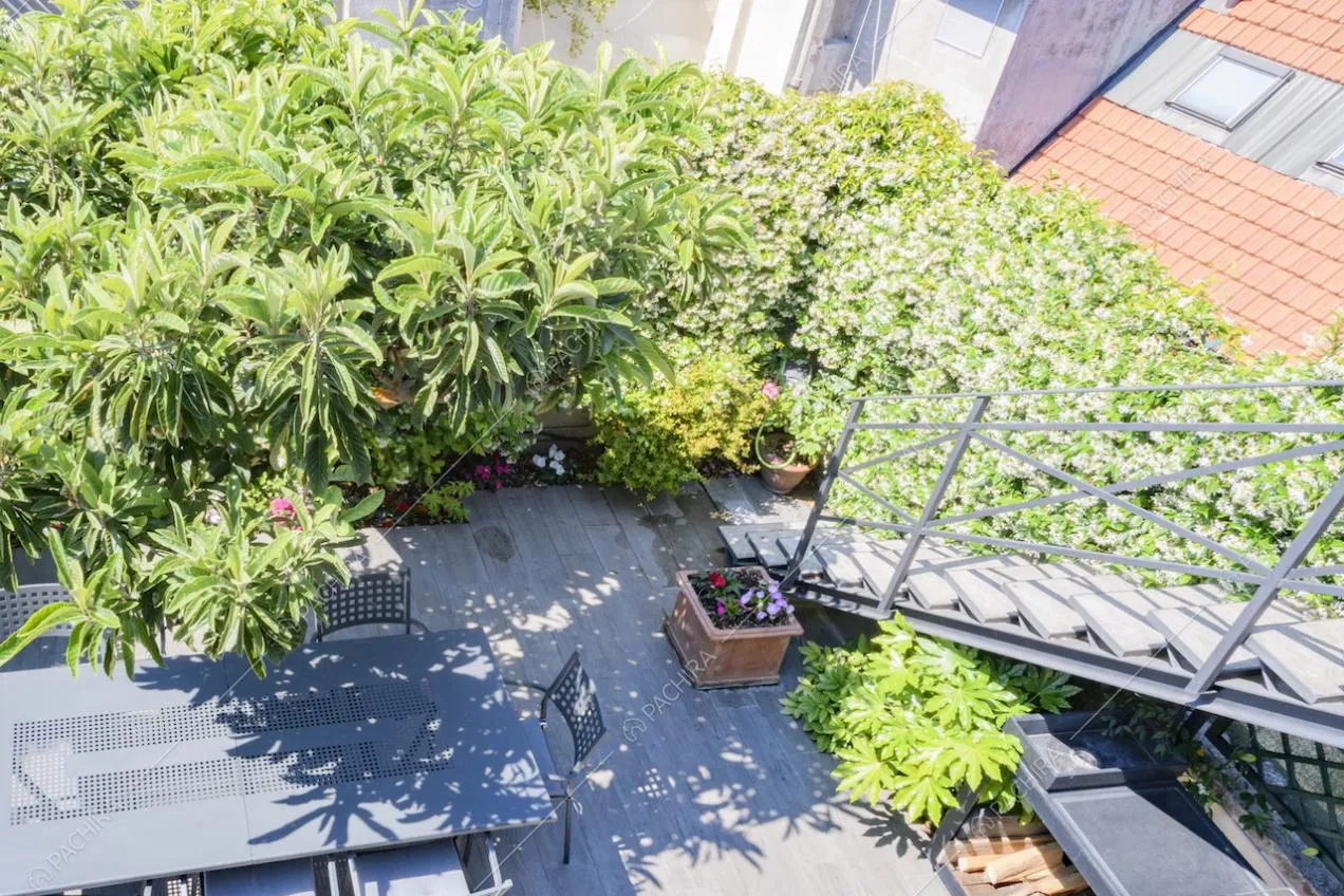 Dettaglio della terrazza visto dall'alto