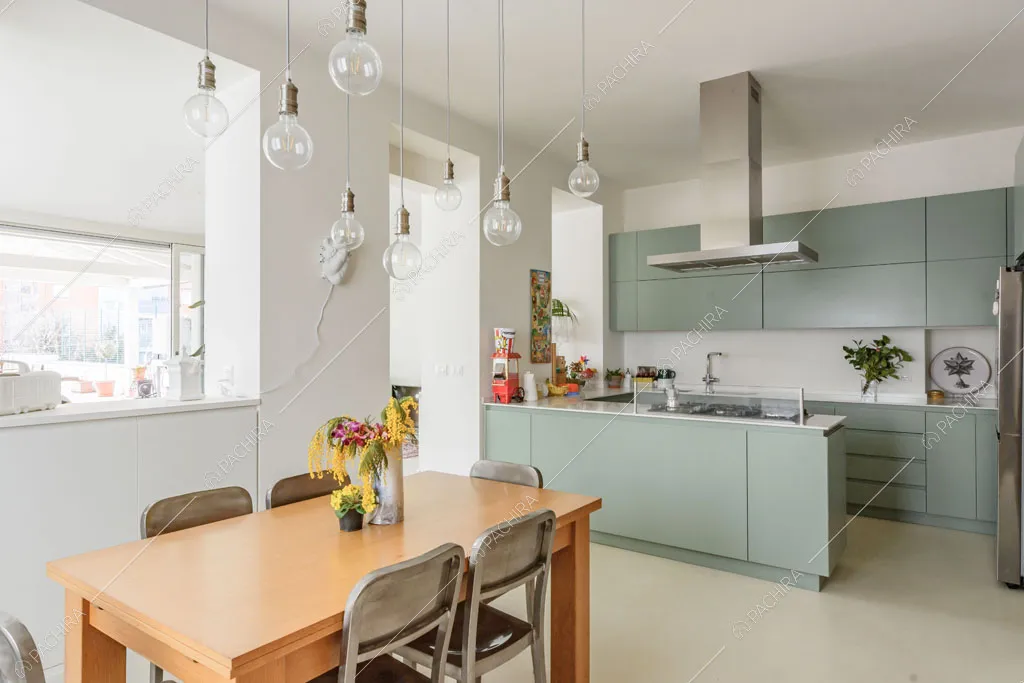 Zona living dell'appartamento Papagayo, location in stile contemporaneo a Milano