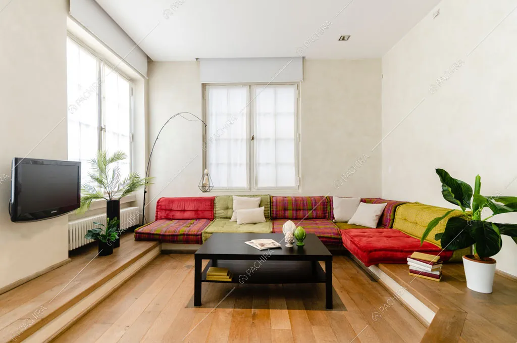 Salotto dell'appartamento Agrellite, location in stile moderno a Milano