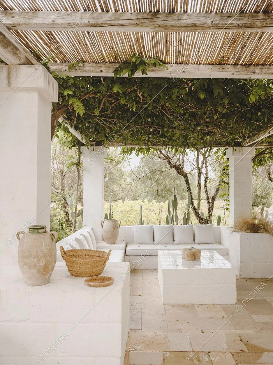 Veranda della masseria Giava, location in stile rustico a Brindisi